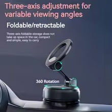 Vacuum Suction Magnetic Car Phone Mount Folding & 360 Rotating Holder