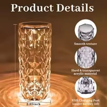 16 Colors Touch Night Light LED Crystal Table